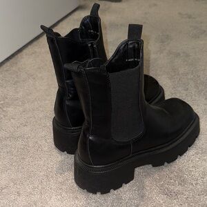 Public Desire Black Combat Boots